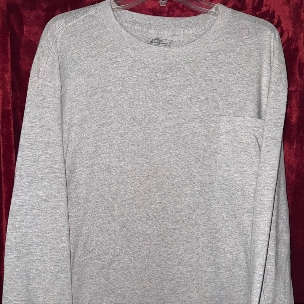 Men’s Big and Tall Dickies Gray Logo Crewneck Tee